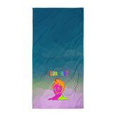 Soft and absorbent Magic Mirror Bath Towel displayed on a bathroom rack.